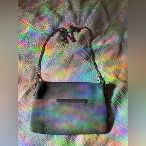 Grey leather bag